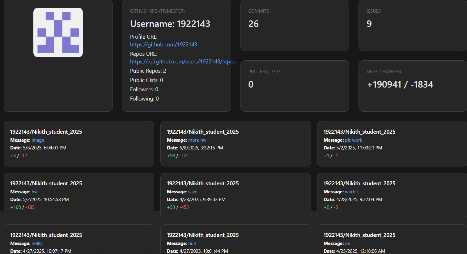 New Repo Page